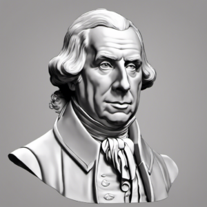 an AI generated bust of James Madison